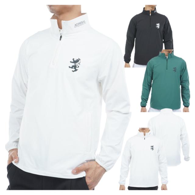 アドミラルゴルフ ジャケット メンズ 長袖 ハーフジップ スニードジャケット ニット 撥水 ストレッチ 軽量 ゴルフウェア ブランド ロゴ 無地 ADMA572 Admiral golf