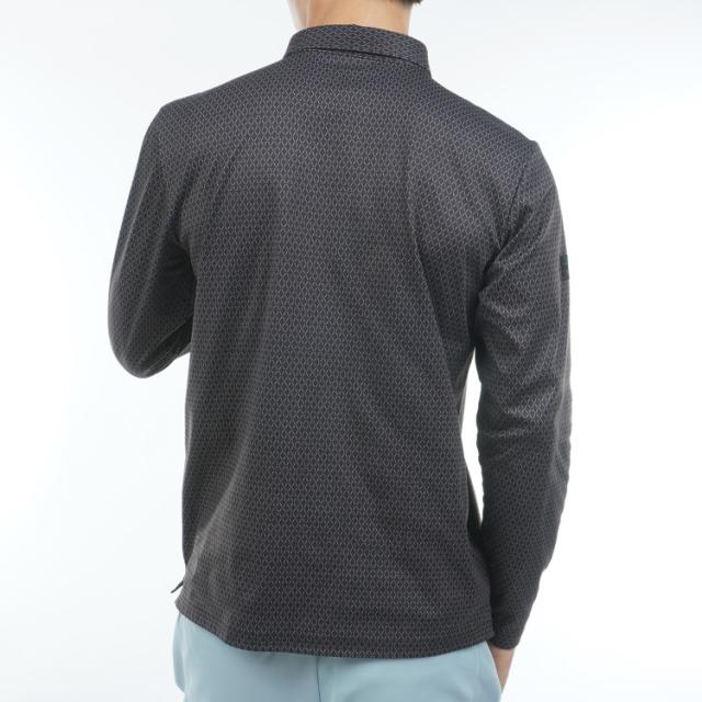 アドミラルゴルフ シャツ ポロシャツ メンズ 長袖 ストレッチ フリース 裏起毛 ゴルフウェア ブランド ロゴ 小紋柄 春 秋 冬 ADMA574 Admiral golf_8