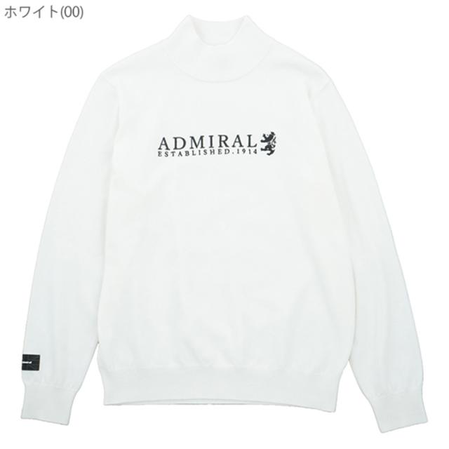 アドミラルゴルフ セーター メンズ 長袖 ハイネック 静電気軽減 蓄熱保温 ホカタッチ ゴルフウェア ブランド ロゴ 総柄 秋 冬 ADMA588 Admiral golf_2