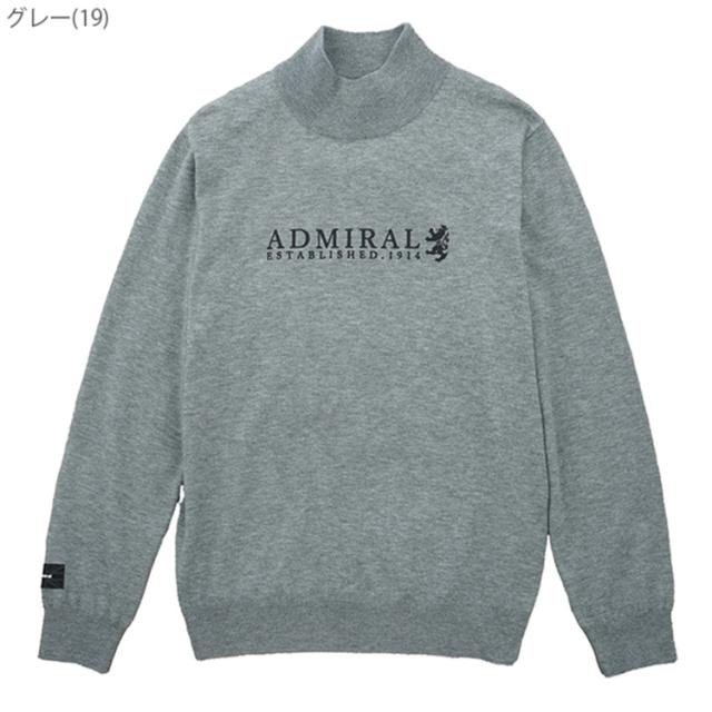 アドミラルゴルフ セーター メンズ 長袖 ハイネック 静電気軽減 蓄熱保温 ホカタッチ ゴルフウェア ブランド ロゴ 総柄 秋 冬 ADMA588 Admiral golf_4