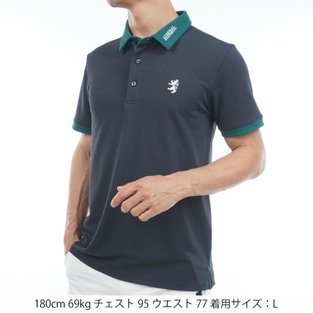 アドミラルゴルフ シャツ ポロシャツ メンズ 半袖 吸水速乾 UVカット 抗菌防臭 ゴルフウェア ブランド ロゴ 無地 春 夏 秋 ADMA607 Admiral golf_15