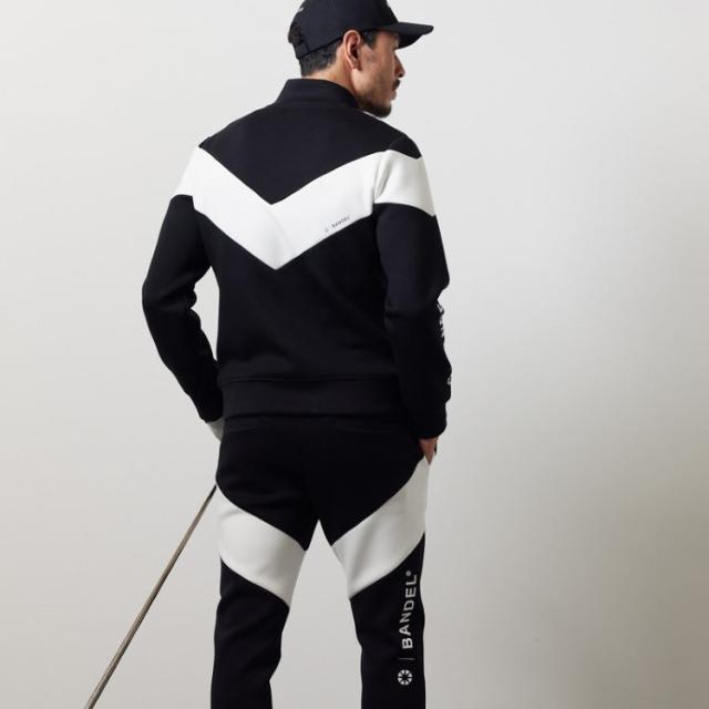 バンデル ゴルフ ブルゾン メンズ 長袖 ダンボールニット スタンド
