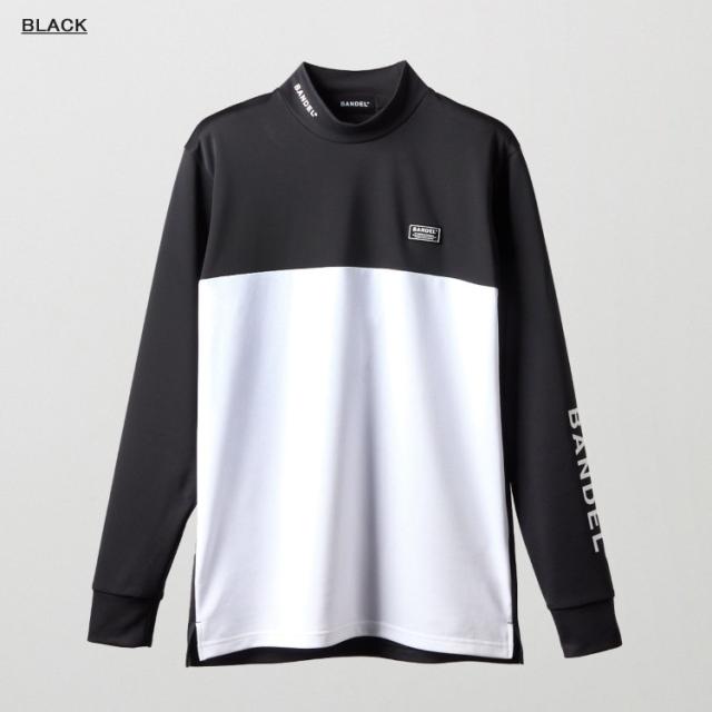 バンデル ゴルフ モックシャツ メンズ 長袖 シャツ ハイネック モックネック 保温性 無地 ゴルフウェア ブランド ロゴ BGS-5ACSMC BANDEL_4