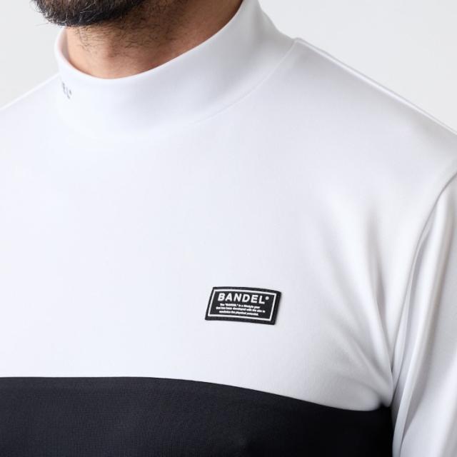 バンデル ゴルフ モックシャツ メンズ 長袖 シャツ ハイネック モックネック 保温性 無地 ゴルフウェア ブランド ロゴ BGS-5ACSMC BANDEL_7