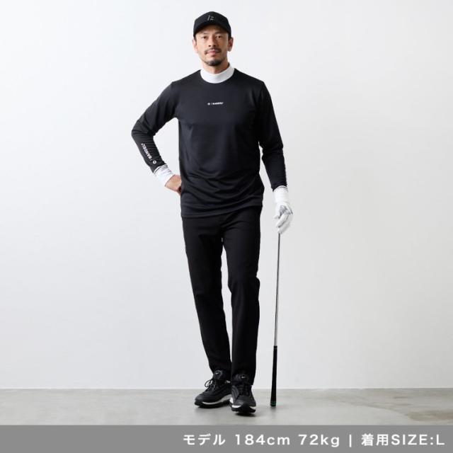 バンデル ゴルフ パンツ メンズ テーパードパンツ フルレングス 10分丈 長ズボン 保温 ゴルフウェア ブランド 無地 ロゴ BGS-5AFTPT BANDEL GOLF_10