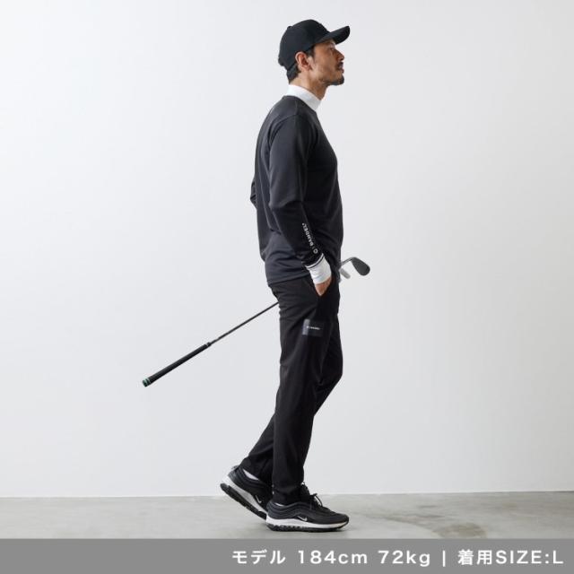 バンデル ゴルフ パンツ メンズ テーパードパンツ フルレングス 10分丈 長ズボン 保温 ゴルフウェア ブランド 無地 ロゴ BGS-5AFTPT BANDEL GOLF_11