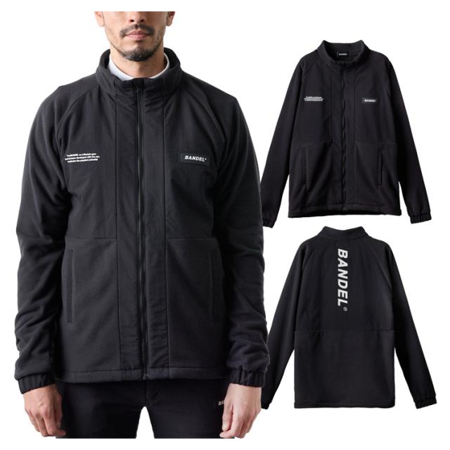バンデル ゴルフ ジャケット メンズ 長袖 フルジップ 保温 軽量 防風 フリース ブルゾン スタンドカラー ゴルフウェア ブランド 無地 ロゴ BANDEL GOLF BGS-5AFWJT