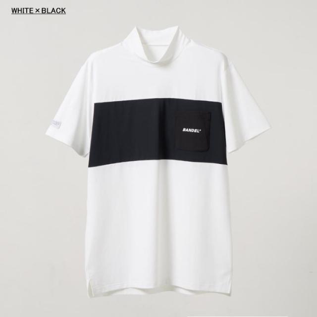バンデル ゴルフ モックシャツ メンズ 半袖 シャツ ハイネック モックネック 吸水速乾 UVカット 消臭 ゴルフウェア ブランド 無地 ロゴ BANDEL GOLF BGS-5SBPMC_2