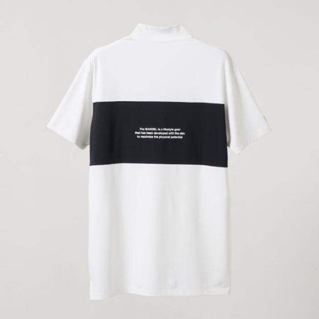 バンデル ゴルフ モックシャツ メンズ 半袖 シャツ ハイネック モックネック 吸水速乾 UVカット 消臭 ゴルフウェア ブランド 無地 ロゴ BANDEL GOLF BGS-5SBPMC_3