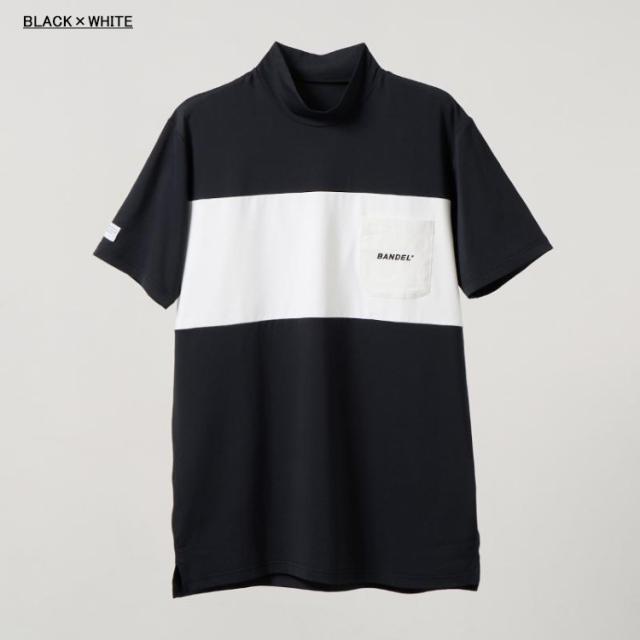 バンデル ゴルフ モックシャツ メンズ 半袖 シャツ ハイネック モックネック 吸水速乾 UVカット 消臭 ゴルフウェア ブランド 無地 ロゴ BANDEL GOLF BGS-5SBPMC_4