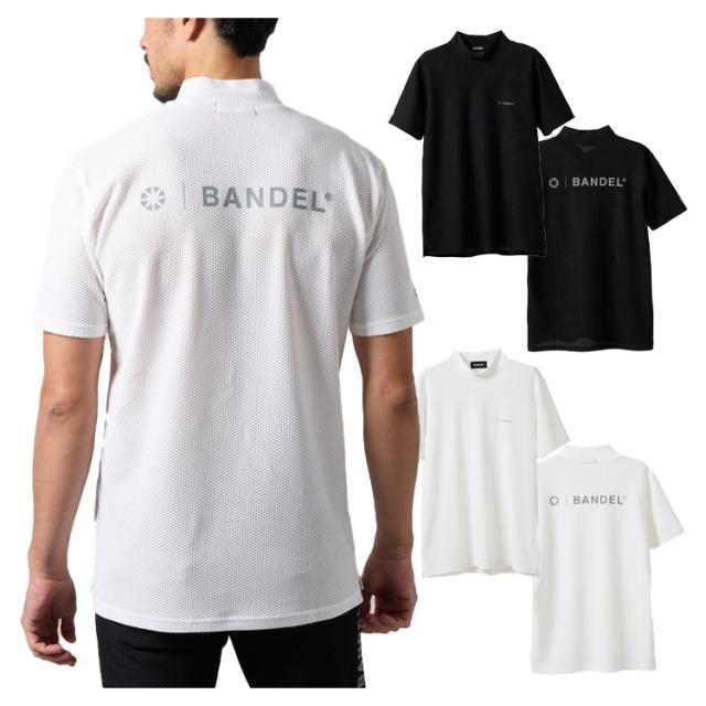 L セントアンドリュース 日本製 吸水速乾 半袖 モックネックシャツ 白