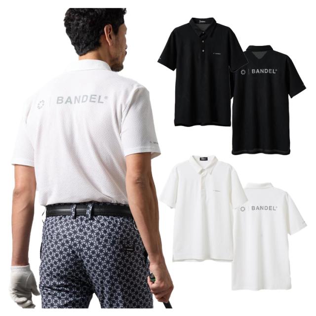 バンデル ゴルフ ポロシャツ メンズ 半袖 シャツ 吸水速乾 UVカット ストレッチ 無地 バックロゴ ゴルフウェア ブランド ロゴ BGS-5SDWPL BANDEL GOLF
