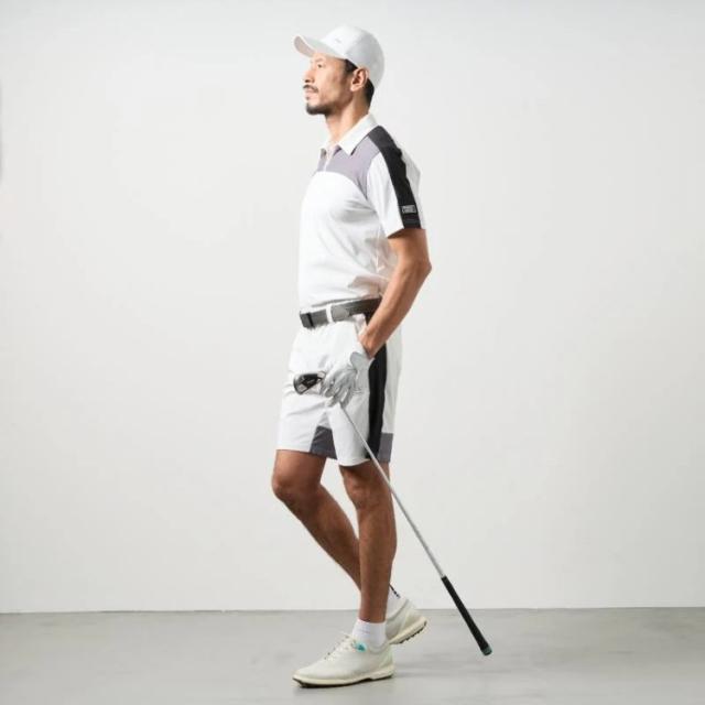 バンデル ゴルフ パンツ メンズ ハーフパンツ ズボン ストレッチ 吸水速乾性 接触冷感 通気性 ゴルフウェア ブランド 無地 ロゴ BGS-6SSCHP BANDEL GOLF_17