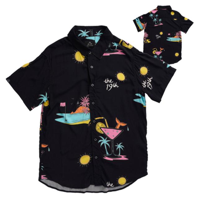 バーズオブコンドル ゴルフ ポロシャツ メンズ 半袖 シャツ ゴルフウェア レーヨン ブランド 春 夏 総柄 BIRDS OF CONDOR TEMC3BD SH22106