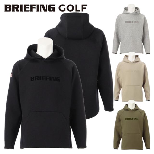 ブリーフィング ゴルフ パーカー メンズ 長袖 プルオーバー フード ダンボールニット ラグランスリーブ リラックスフィット ゴルフウェア ブランド 無地 ロゴ BRIEFING GOLF BRG243M65の通販は