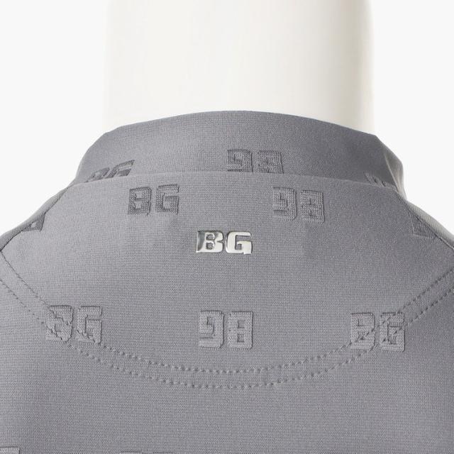 ブリーフィング ゴルフ モックシャツ メンズ シャツ 半袖 ハイネック モックネック ストレッチ 総柄 ジャガード ゴルフウェア ブランド ロゴ BRIEFING BRG241M06_14