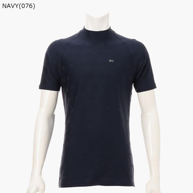 ブリーフィング ゴルフ モックシャツ メンズ シャツ 半袖 ハイネック モックネック ストレッチ 総柄 ジャガード ゴルフウェア ブランド ロゴ BRIEFING BRG241M06_4