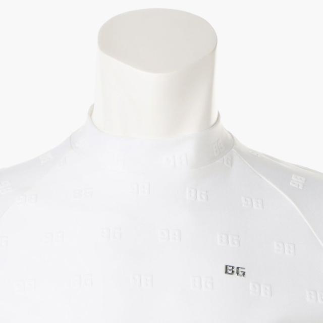ブリーフィング ゴルフ モックシャツ メンズ シャツ 半袖 ハイネック モックネック ストレッチ 総柄 ジャガード ゴルフウェア ブランド ロゴ BRIEFING BRG241M06_7