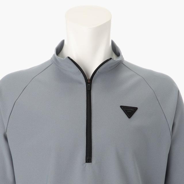 ブリーフィング ゴルフ モックシャツ メンズ 長袖 シャツ ハイネック ハーフジップ 裾リブ メッシュ ストレッチ UVカット 吸汗速乾 ラグランスリーブ リラックスフィット ゴルフウェア ブランド ロゴ BRIEFING GOLF BRG253M14_17