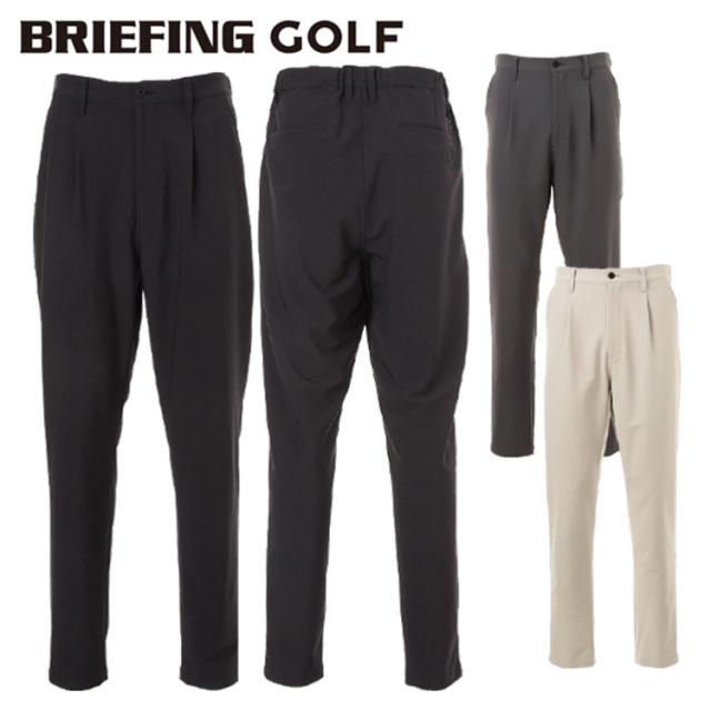 ブリーフィング ゴルフ パンツ メンズ ワイド テーパード フリース 裏起毛 ストームフリース ストレッチ 撥水 防風 透湿 防しわ 吸水速乾 フルレングス 長ズボン 10分丈 ゴルフウェア ブランド 無地 ロゴ BRIEFING GOLF BRG253M79