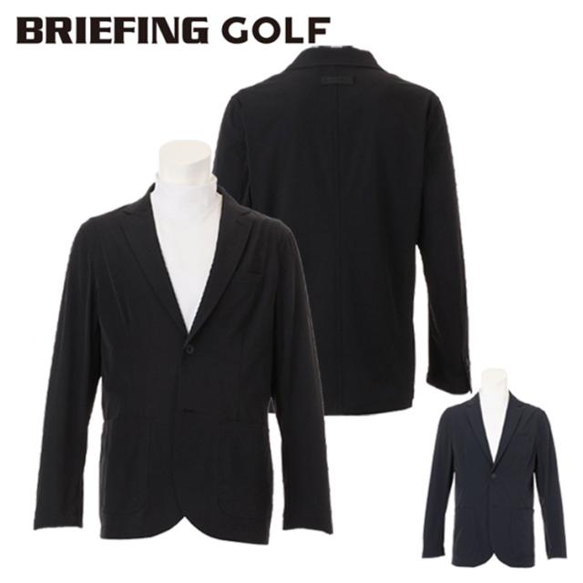 ブリーフィング ゴルフ ジャケット メンズ テーラードジャケット 長袖 ストレッチ 撥水 ウォッシャブル コーデュラ ゴルフウェア ブランド 無地 ロゴ BRIEFING GOLF BRG253M90