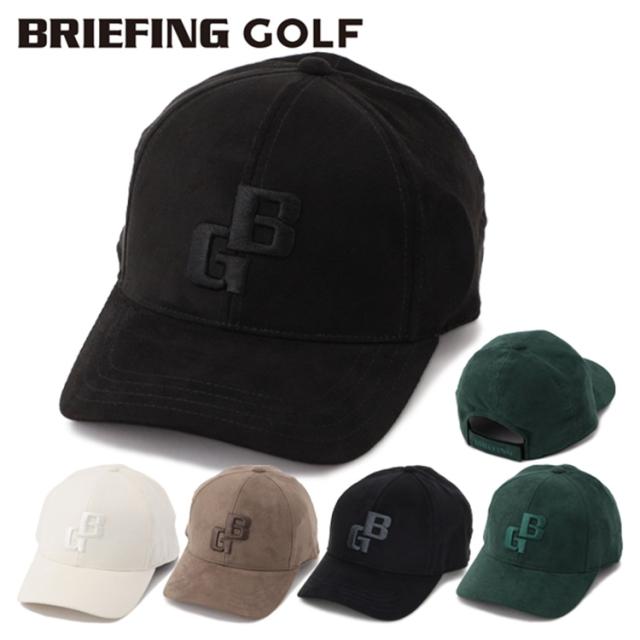 ブリーフィング ゴルフ キャップ メンズ スエードタッチ 帽子 サイズ調節 アジャスター ゴルフウェア 無地 シンプル ロゴ ブランド BRIEFING GOLF BRG253MA5