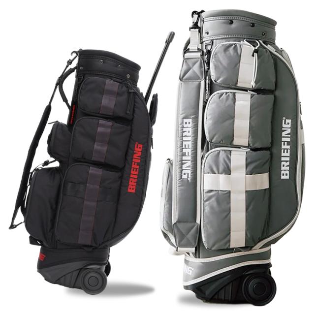 ブリーフィング ゴルフ キャディバッグ キャスター付き メンズ レディース タイヤ付き 8.5型 5分割 約4.12kg 撥水 CR-6 CASTER カートバッグ ゴルフバッグ レア ブランド シンプル ロゴ CS BRIEFING GOLF BRG251D02