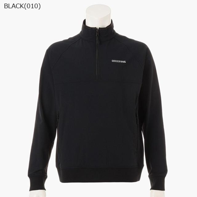 ブリーフィング ゴルフ ブルゾン メンズ 長袖 ハーフジップ ストームフリース 保温 撥水 防風 透湿 裏起毛 2WAYストレッチ 秋冬 春先 ゴルフウェア ブランド 無地 ロゴ BRIEFING BRG253M59 ブリーフィング ゴルフ ブルゾン メンズ 長袖 ハーフジップ ストーム
