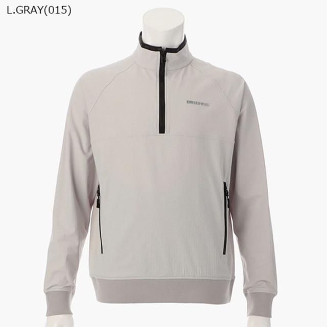 ブリーフィング ゴルフ ブルゾン メンズ 長袖 ハーフジップ ストームフリース 保温 撥水 防風 透湿 裏起毛 2WAYストレッチ 秋冬 春先 ゴルフウェア ブランド 無地 ロゴ BRIEFING BRG253M59 ブリーフィング ゴルフ ブルゾン メンズ 長袖 ハーフジップ ストーム
