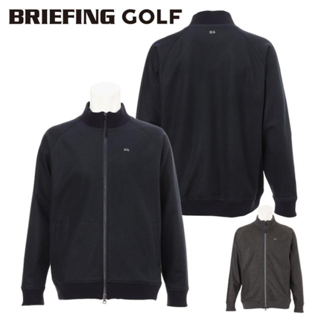 ブリーフィング ゴルフ ブルゾン メンズ 長袖 フルジップ 保温 発熱保温 2WAYストレッチ ソフトサーモ スタンドネック 秋冬 ゴルフウェア ブランド 無地 ロゴ BRIEFING BRG253M69