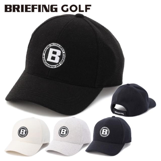 ブリーフィング ゴルフ キャップ メンズ ウール ストレッチ 帽子 サイズ調節 アジャスター ゴルフウェア 無地 シンプル ロゴ ブランド BRIEFING GOLF BRG253MB6