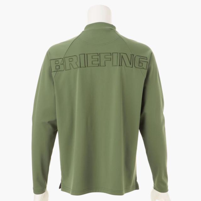 ブリーフィング ゴルフ モックシャツ メンズ 長袖 シャツ ハイネック モックネック  バックロゴ 伸縮性 ラグランスリーブ リラックスフィット ゴルフウェア ブランド 無地 ロゴ BRIEFING BRG251M17 ブリーフィング ゴルフ モックシャツ メンズ 長袖 シャツ ハイネック
