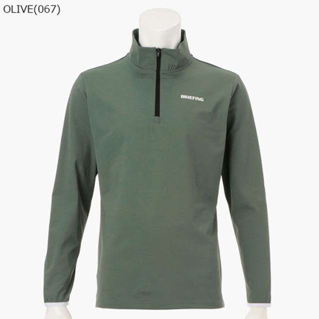ブリーフィング ゴルフ モックシャツ メンズ 長袖 ハーフジップ シャツ