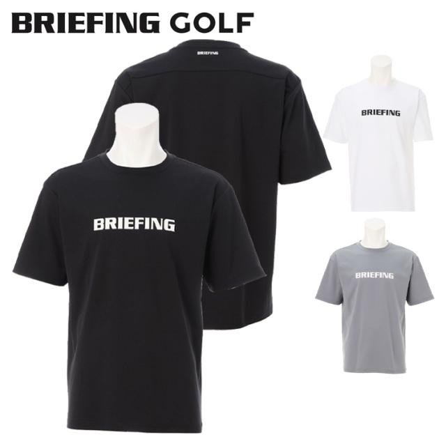 ブリーフィング ゴルフ Tシャツ メンズ 半袖 シャツ クルーネック UVカット 吸水速乾 ストレッチ スクラムテック リラックスフィット 軽量 春夏 秋 ゴルフウェア ブランド ロゴ BRIEFING GOLF BBG261M10