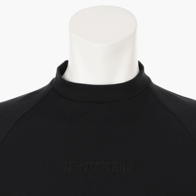 ブリーフィング ゴルフ モックシャツ メンズ 長袖 シャツ ハイネック モックネック ストレッチ 吸水速乾 UVカット ラグランスリーブ リラックスフィット ゴルフウェア ブランド ロゴ BRIEFING GOLF BRG261M17