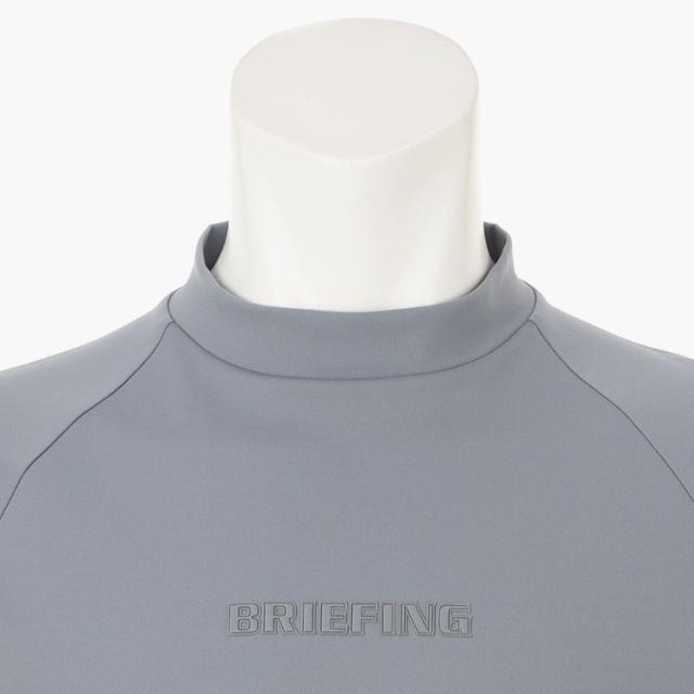 ブリーフィング ゴルフ モックシャツ メンズ 長袖 シャツ ハイネック モックネック ストレッチ 吸水速乾 UVカット ラグランスリーブ リラックスフィット ゴルフウェア ブランド ロゴ BRIEFING GOLF BRG261M17
