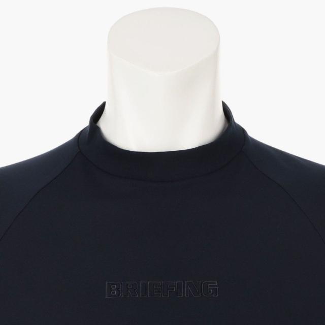 ブリーフィング ゴルフ モックシャツ メンズ 長袖 シャツ ハイネック モックネック ストレッチ 吸水速乾 UVカット ラグランスリーブ リラックスフィット ゴルフウェア ブランド ロゴ BRIEFING GOLF BRG261M17