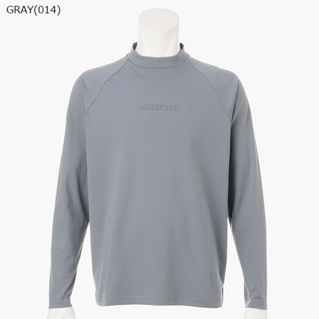 ブリーフィング ゴルフ モックシャツ メンズ 長袖 シャツ ハイネック モックネック ストレッチ 吸水速乾 UVカット ラグランスリーブ リラックスフィット ゴルフウェア ブランド ロゴ BRIEFING GOLF BRG261M17