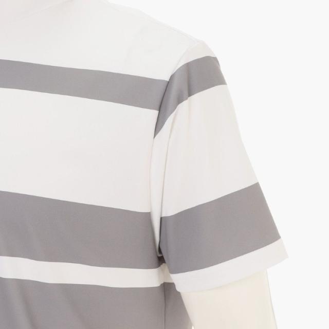 ブリーフィング ゴルフ モックシャツ メンズ 半袖 シャツ ハイネック モックネック バックロゴ ストレッチ 吸水速乾 UVカット パネルボーダー 軽量 春夏 秋 ゴルフウェア ブランド ロゴ BRIEFING GOLF BRG261M57_10