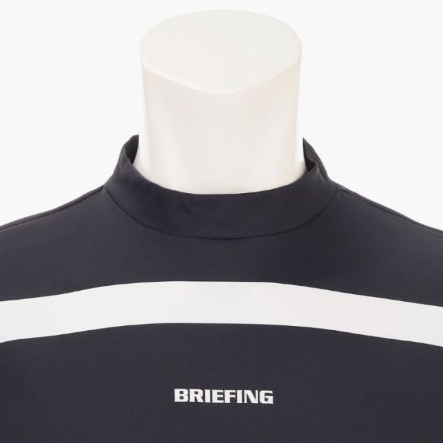 ブリーフィング ゴルフ モックシャツ メンズ 半袖 シャツ ハイネック モックネック バックロゴ ストレッチ 吸水速乾 UVカット パネルボーダー 軽量 春夏 秋 ゴルフウェア ブランド ロゴ BRIEFING GOLF BRG261M57_17