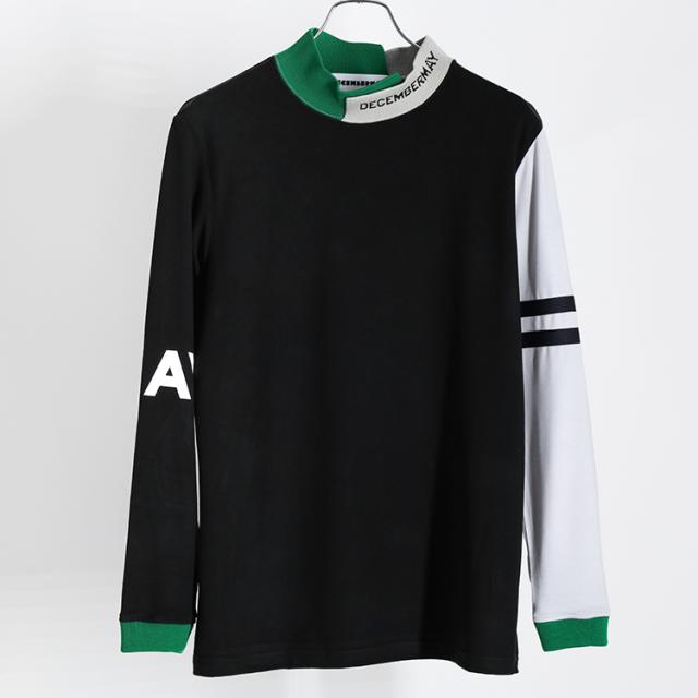 ディセンバーメイ ゴルフ モックシャツ メンズ 長袖 ハイネック 吸湿