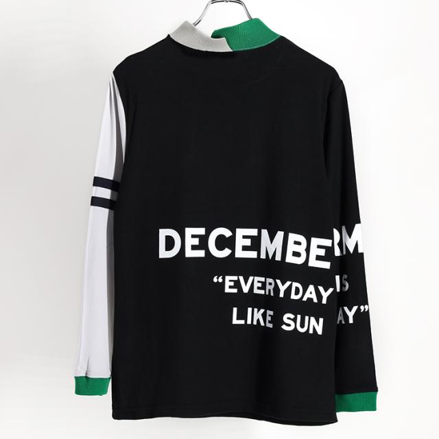 ディセンバーメイ ゴルフ モックシャツ メンズ 長袖 ハイネック 吸湿