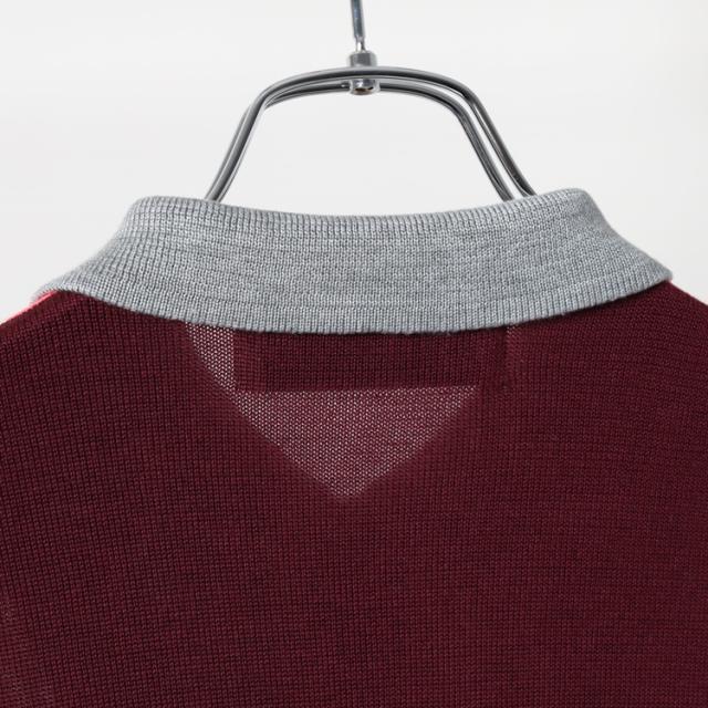 ディセンバーメイ ゴルフ ニットポロ メンズ レイヤード 長袖 セーター