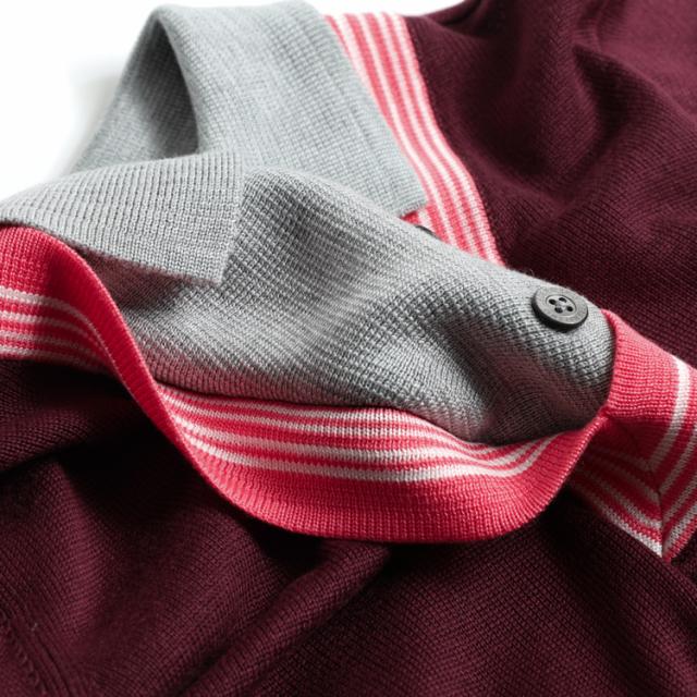 ディセンバーメイ ゴルフ ニットポロ レディース レイヤード 長袖