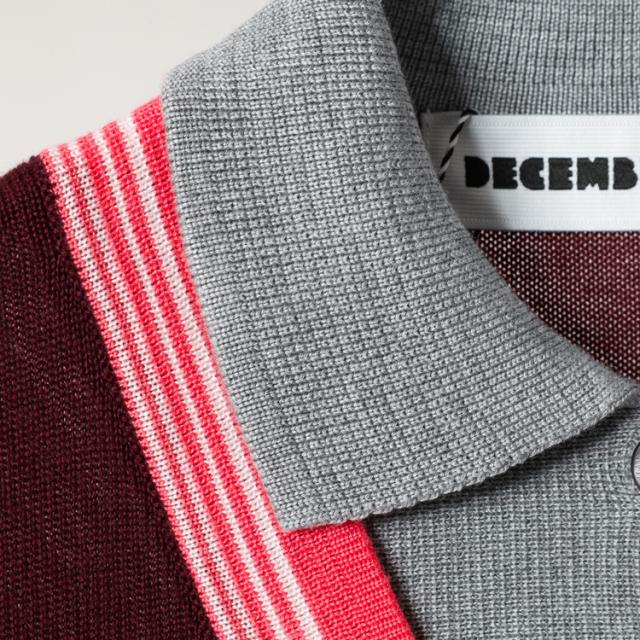 ディセンバーメイ ゴルフ ニットポロ レディース レイヤード 長袖