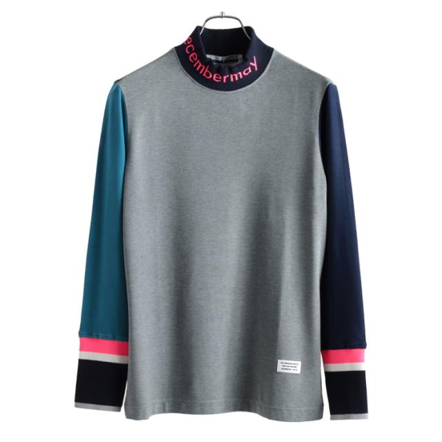 ディセンバーメイ ゴルフ モックシャツ メンズ ニット モックネック 半袖 ハイネック 軽量 無地 春 夏 秋 ゴルフウェア ブランド 1-305-1024 ディセンバーメイ ゴルフ モックシャツ メンズ 長袖 保温 ニット