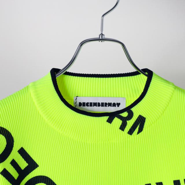 DECEMBERMAY Logo pattern Rib knitイエロー 【公式通販】