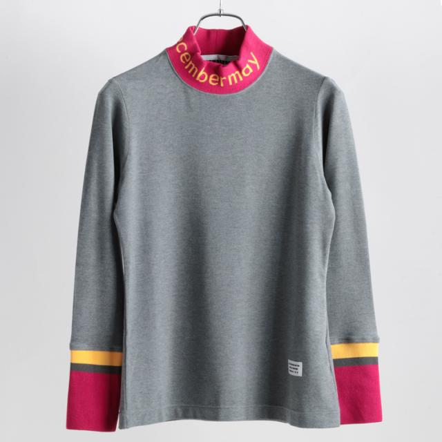 DECEMBERMAY ゴルフ 長袖 モックネックシャツ リブライン M