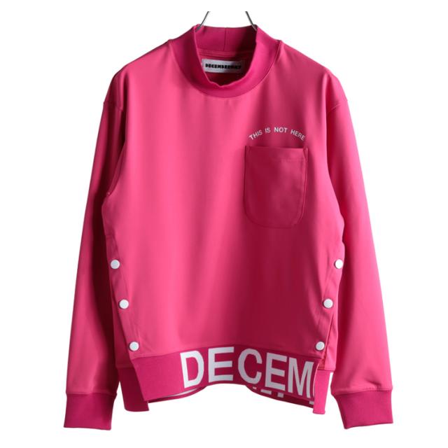 DECEMBERMAY ゴルフ 長袖 モックネックシャツ リブライン M
