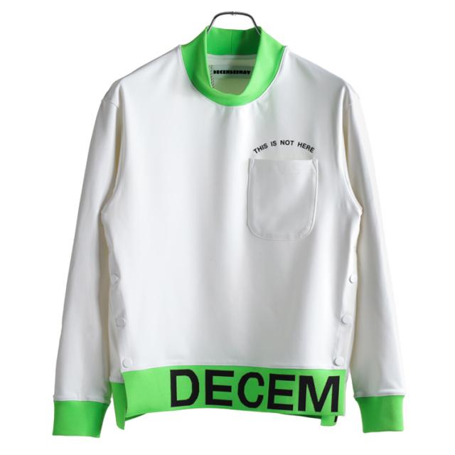 ディセンバーメイ ゴルフ モックシャツ メンズ レディース 長袖 ハイネック モックネック シャツ 保温 軽量 微起毛 吸水速乾 ストレッチ 無地 ゴルフウェア ブランド ロゴ DECEMBERMAY 4-412-1107